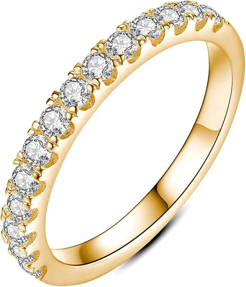 Moissanite Wedding Band - Gold 18K
