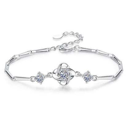 Seren Clover Loop Set | White Gold 16k