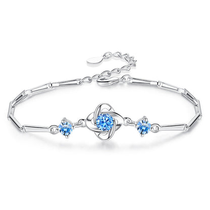 Seren Clover Loop Set Blue | White Gold 16k